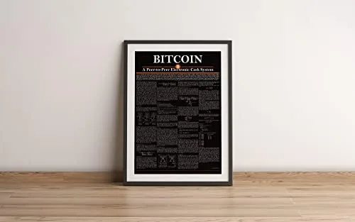 Bitcoin Poster | Bild Krypto Whitepaper Black (24x18 Inch) - Image 5