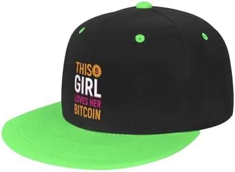 Adjustable This Girl Loves Her Bitcoin Snapback Hat for Men Women Baseball Cap Dad Hats