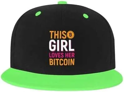 Adjustable This Girl Loves Her Bitcoin Snapback Hat for Men Women Baseball Cap Dad Hats - Image 2