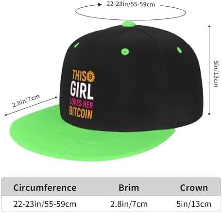 Adjustable This Girl Loves Her Bitcoin Snapback Hat for Men Women Baseball Cap Dad Hats - Image 5