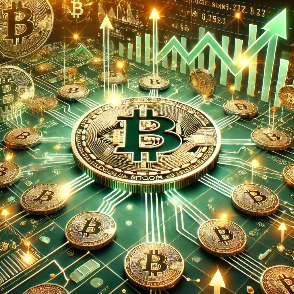 DALL·E 2024 10 16 17.26.56 A digital illustration showing a massive surge in active Bitcoin addresse