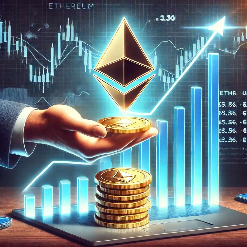 DALL·E 2024 11 19 16.04.45 A digital illustration showing Ethereum represented as a strong stable st