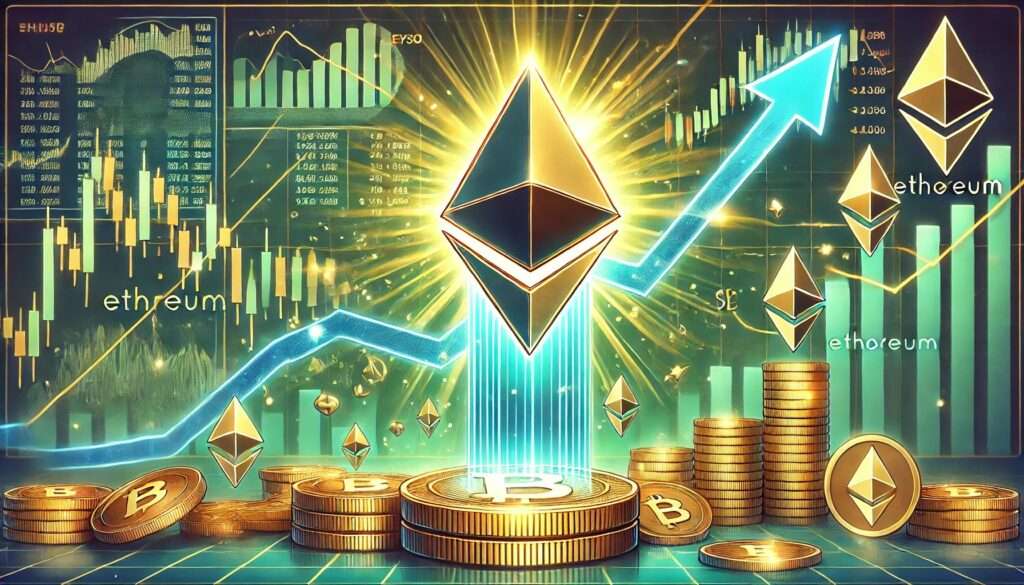 DALL·E 2024 12 11 10.36.01 A financial themed image showcasing Ethereum breaking out of a multi year