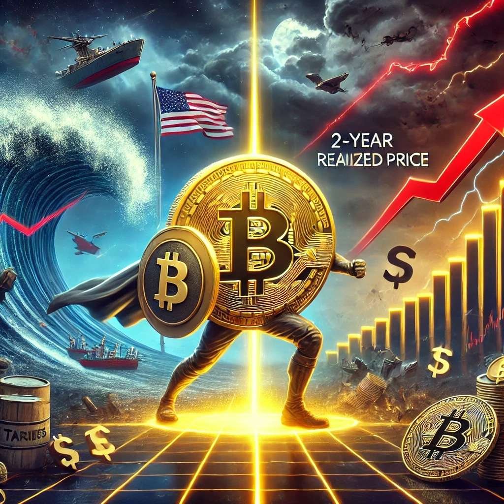 DALL·E 2025 04 09 17.34.09 A symbolic and dramatic digital illustration representing Bitcoin facing