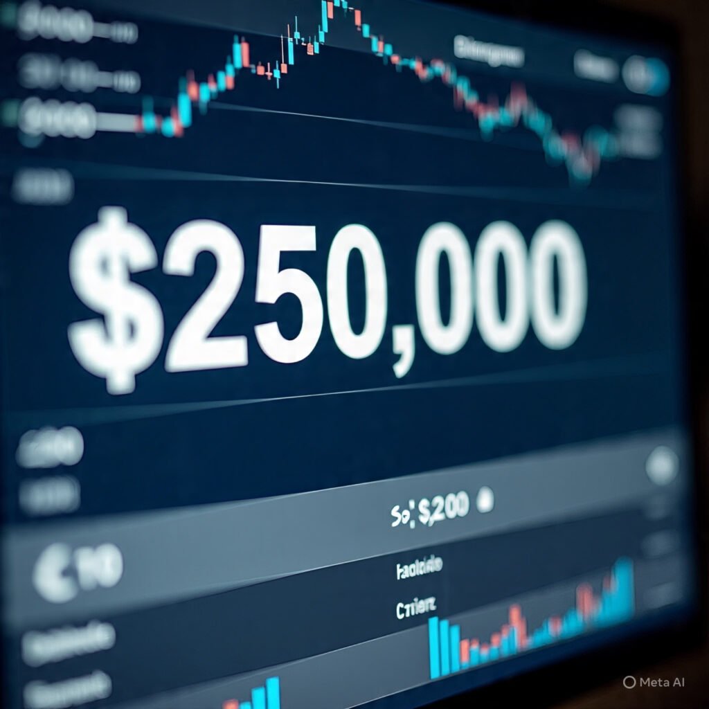 bitcoin priced at 250 000