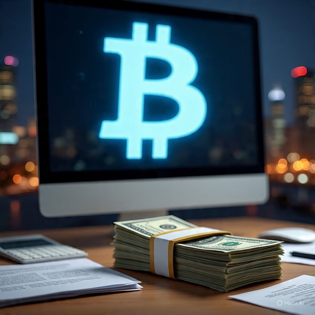 generate image of a bitcoin and millions