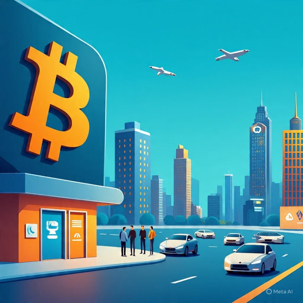 generate image of metaplanet and bitcoin and 1