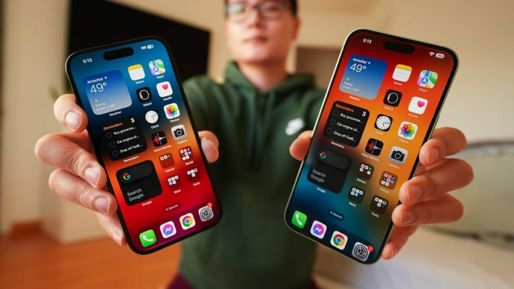 iphone 15 and iphone 15 plus in hand 2