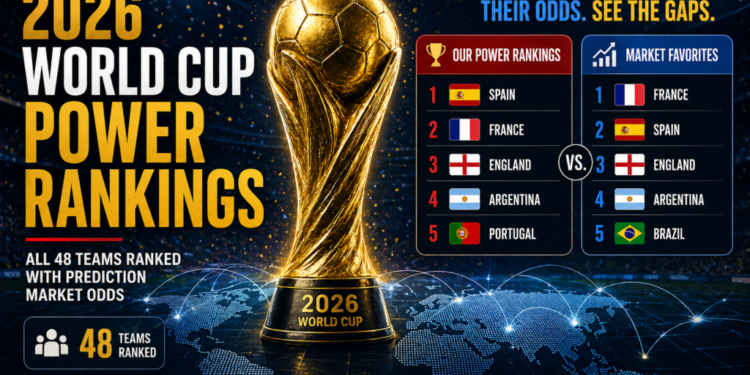 2026 World Cup Power Rankings: All 48 Teams Ranked at Prediction Markets